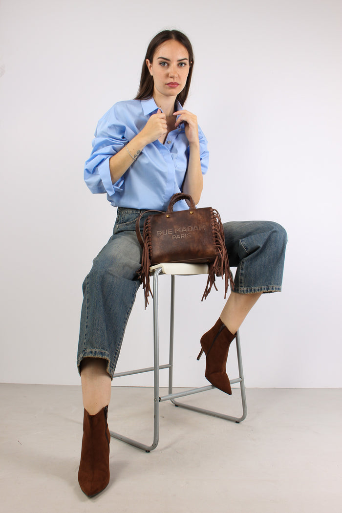 Denim Palazzo Lavaggio Te Blu Denim-6