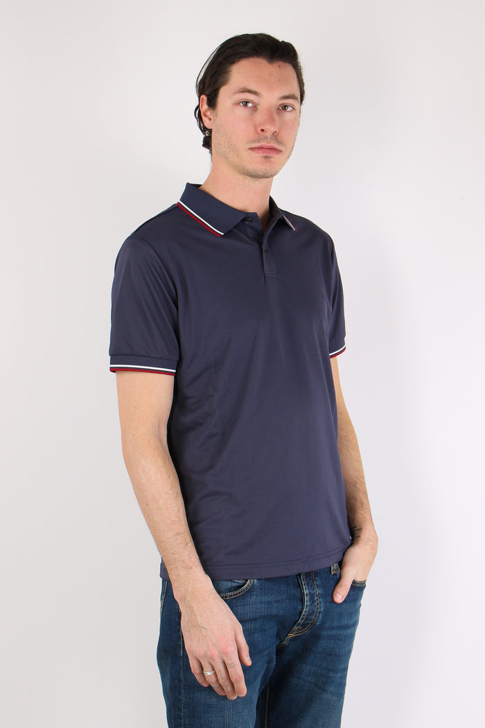 Hari Polo Collo Righe Navy Blue-11