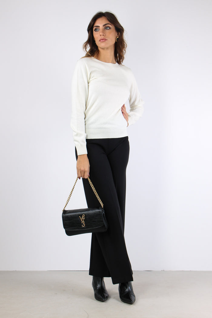 Maglia Misto Cachemire Latte