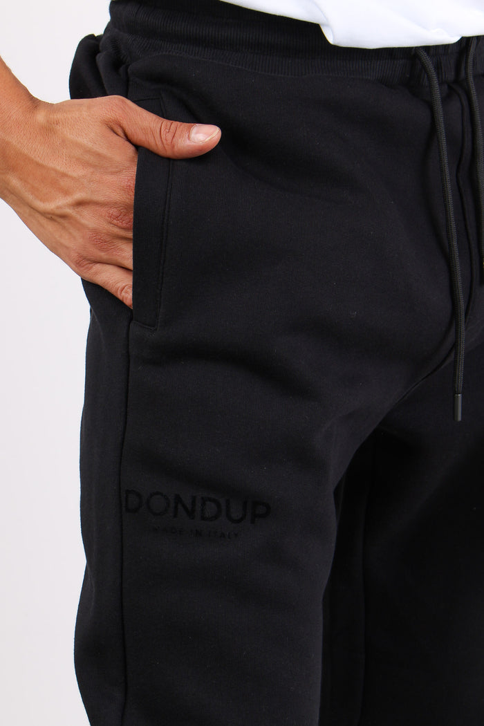 Pantalone Felpa Logo Nero-7