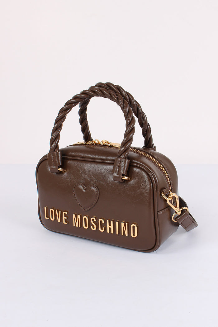 Bauletto Manico Intreccio Moro-5