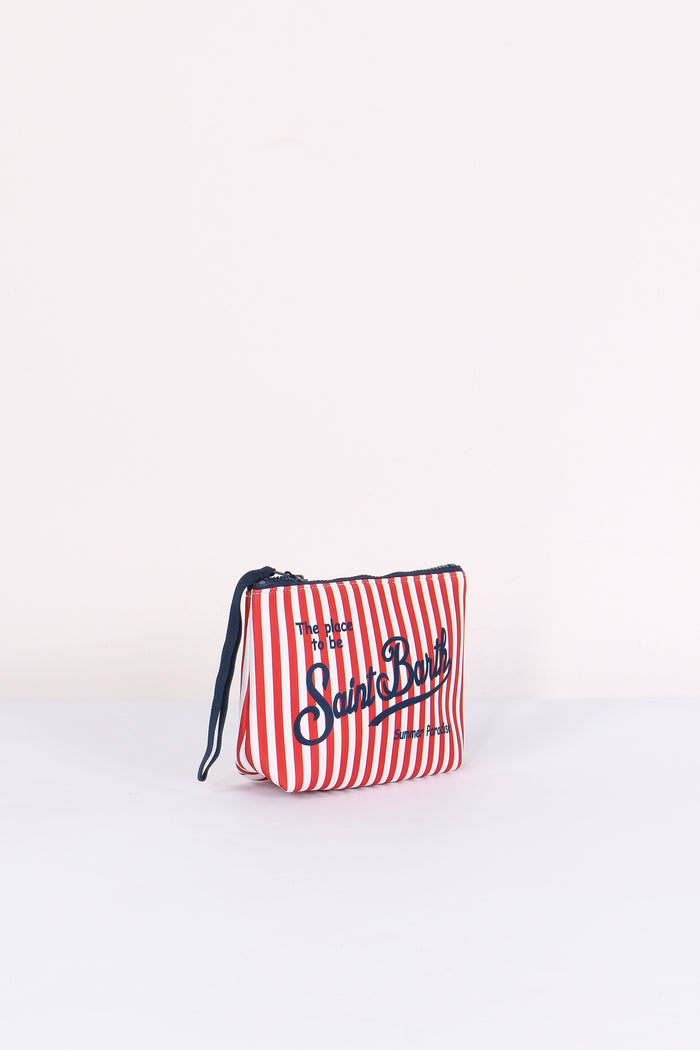 Aline Pochette Righe Rosso/bianco-4