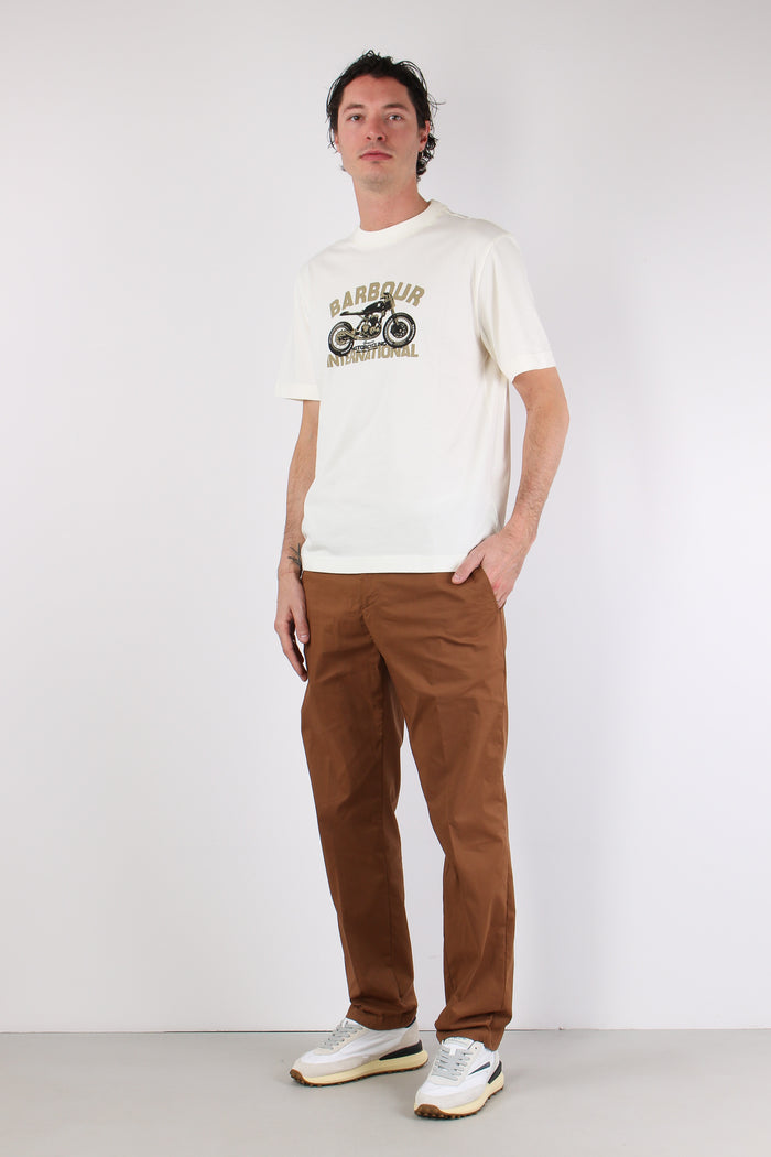 T-shirt Stampa Motorcycling Whisper White-5