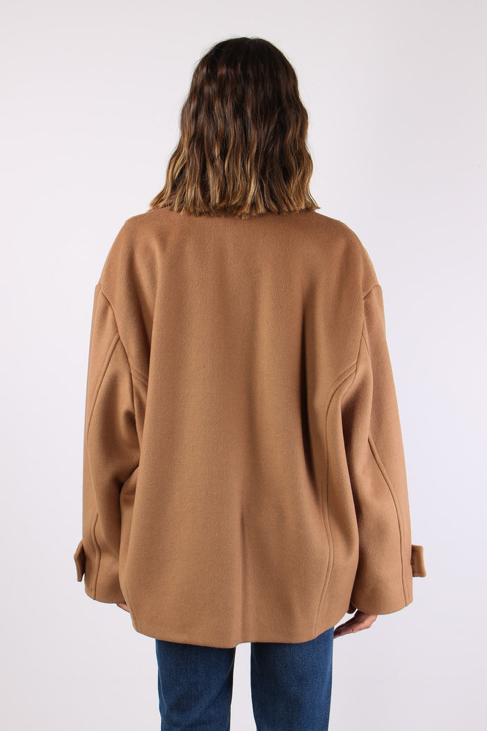 Cappotto Corto Doppiopetto Cozy Beige-4