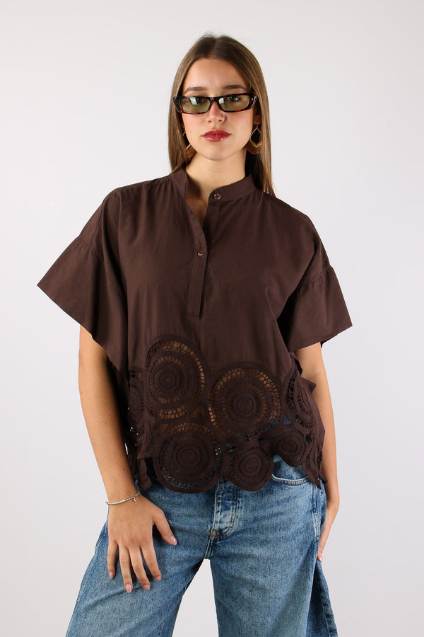 Blusa Ricamo Over Moro-2