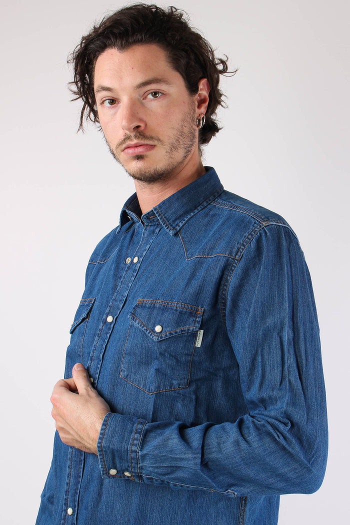 Camicia Denim Automatici Denim Medio-7
