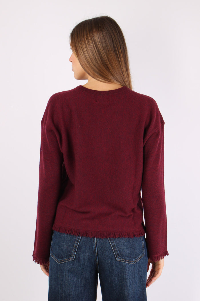 Girocollo Frangette Bordeaux-5
