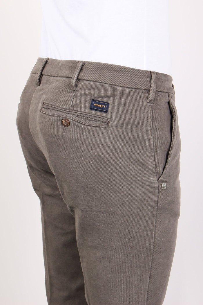 Pantalone Chino Flanella Fango-6