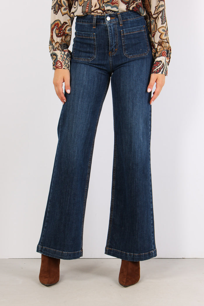 Denim Zampa Tasche Davanti Denim-2