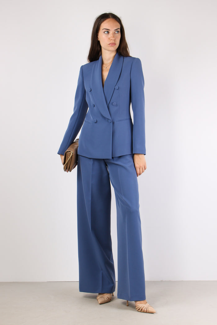 Giacca Collo Sciallato Azzurro-5