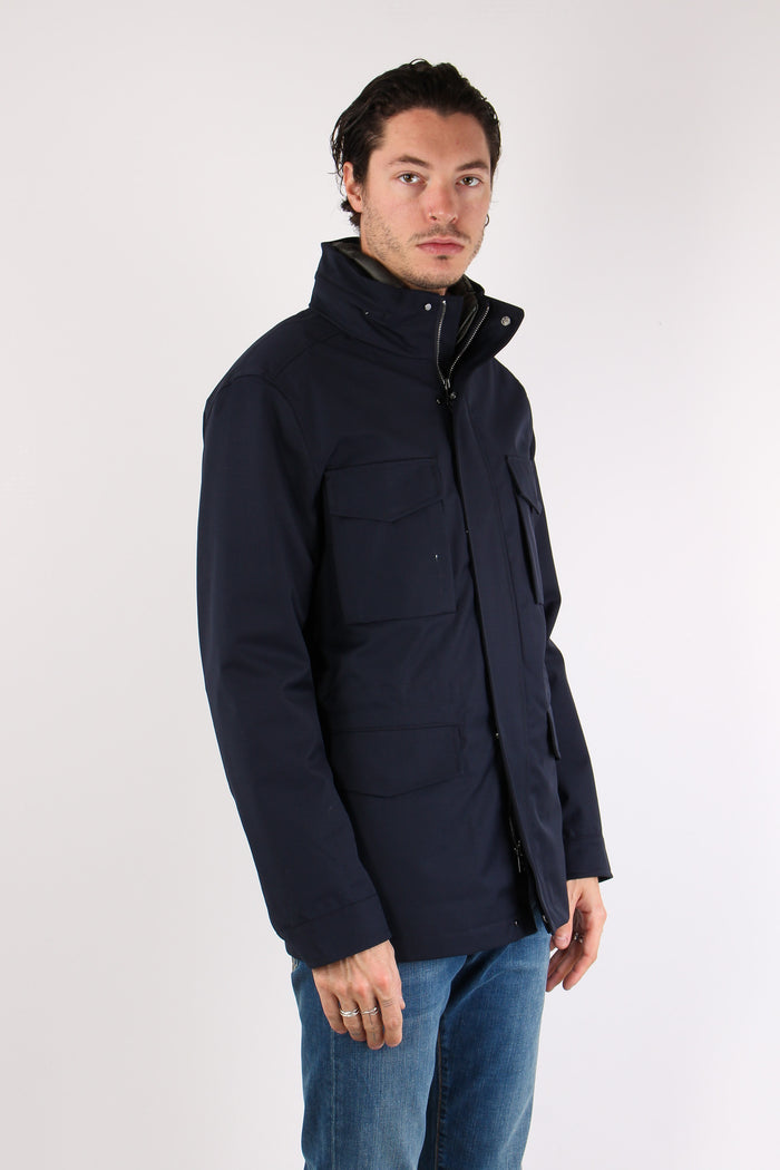 Field Jacket Interno Piuma Blu/verde-6