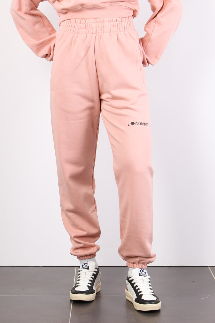 Pantalone Felpa Vita Alta Old Rose-2