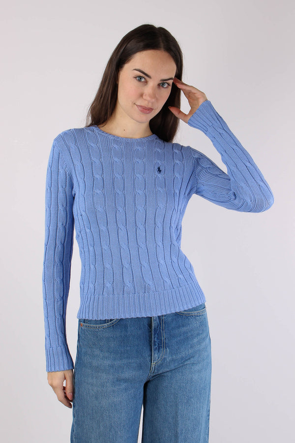 Pullover Girocollo Trecce Litchfield Blue