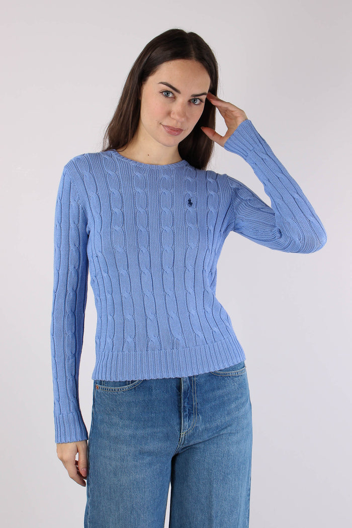 Pullover Girocollo Trecce Litchfield Blue