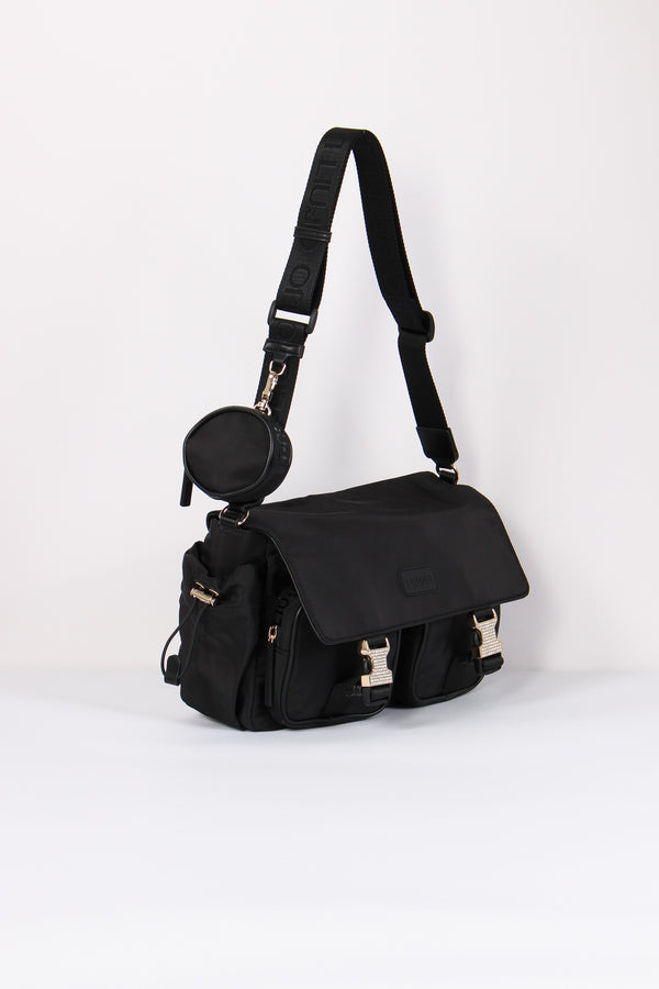 Tracolla Tasche Nylon Nero-2