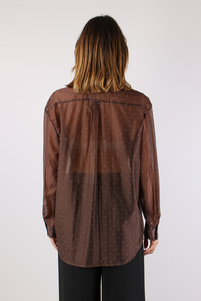 Camicia Over Mussola Strass Moro-4