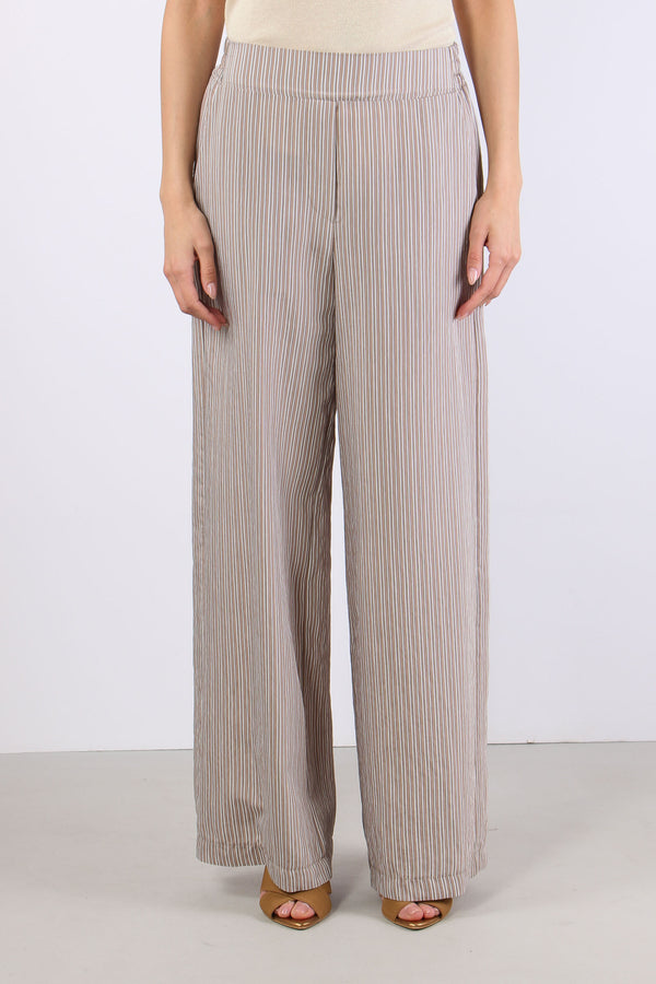 Pantalone Palazzo Riga Beige-2