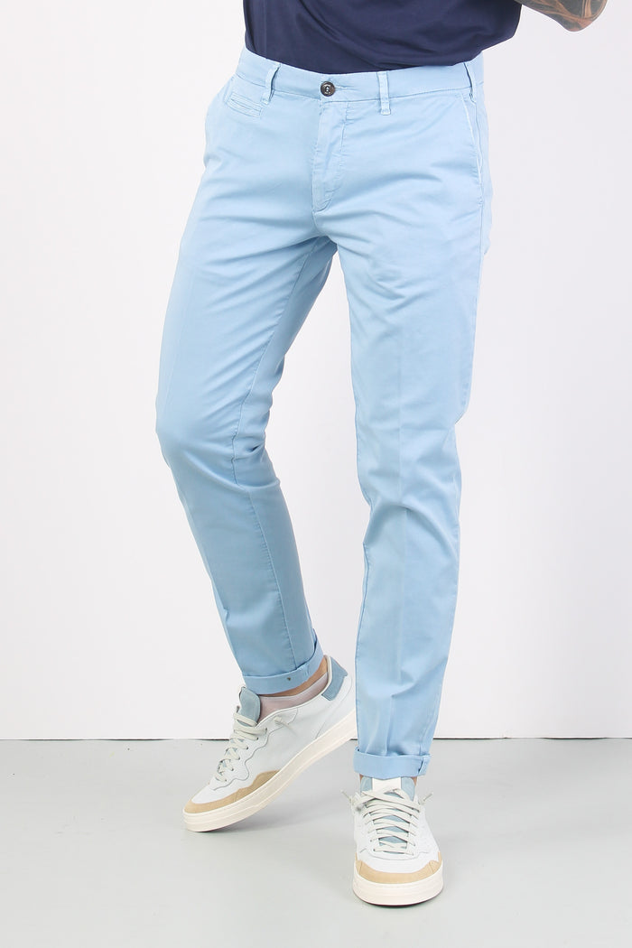 Pantalone Chino Slim Fit Celeste-5