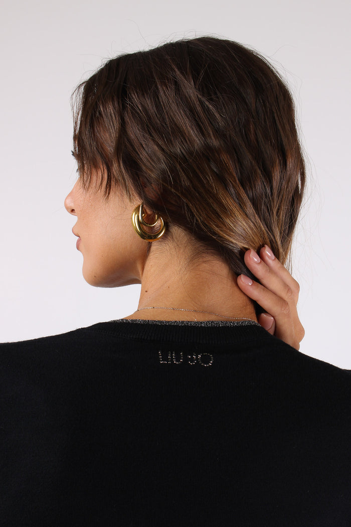 Maglia Gircollo Viscosa Lurex Nero-7