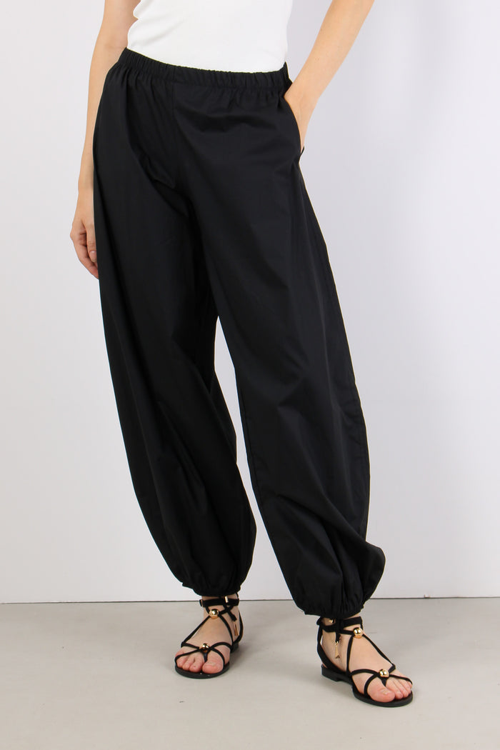 Pantalone Popeline Elastico Fo Nero-3