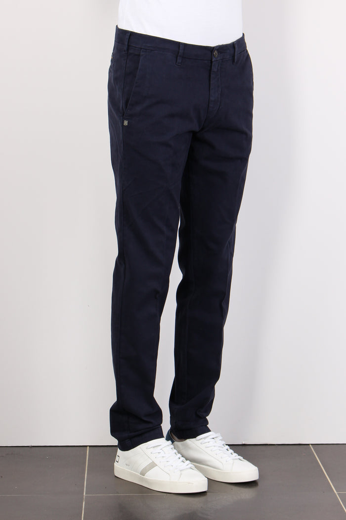 Pantalone Chino Regular Stretc Blu-4