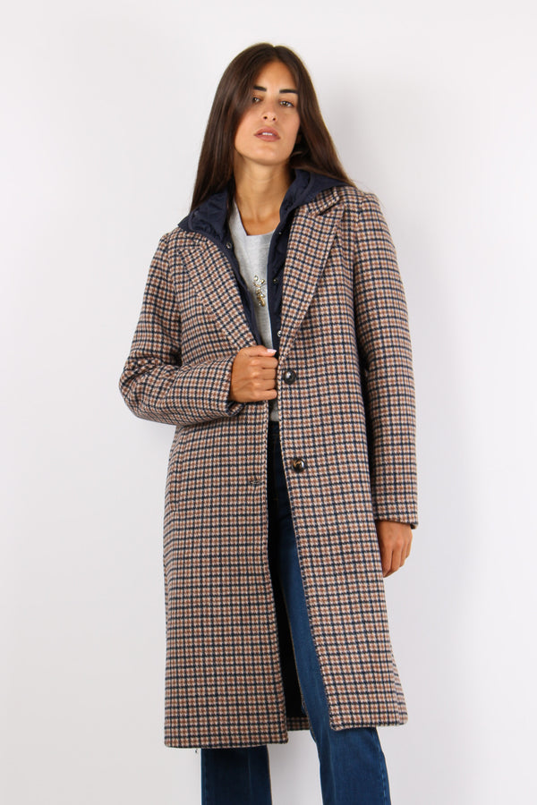 Didier Cappotto Pied De Poule Fango/blu-2