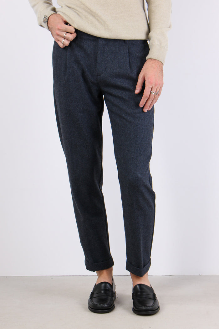 Volo Pantalone Spinato Blu-4