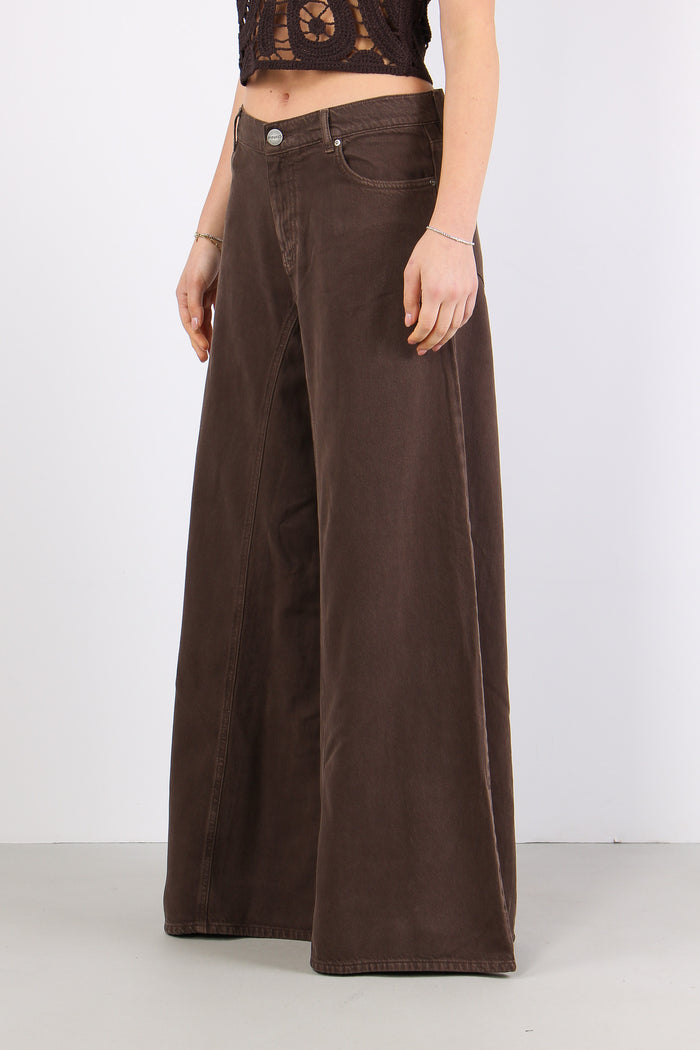 Winona Jeans Ampio Marrone-5
