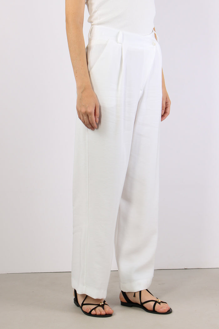 Pantalone Abbottonatura Asimme Bianco-6
