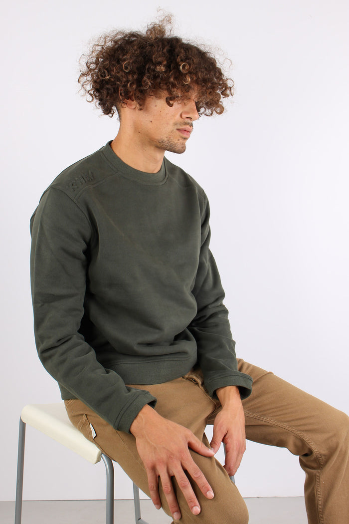 Felpa Logo Tono Su Tono Green Blackish-6