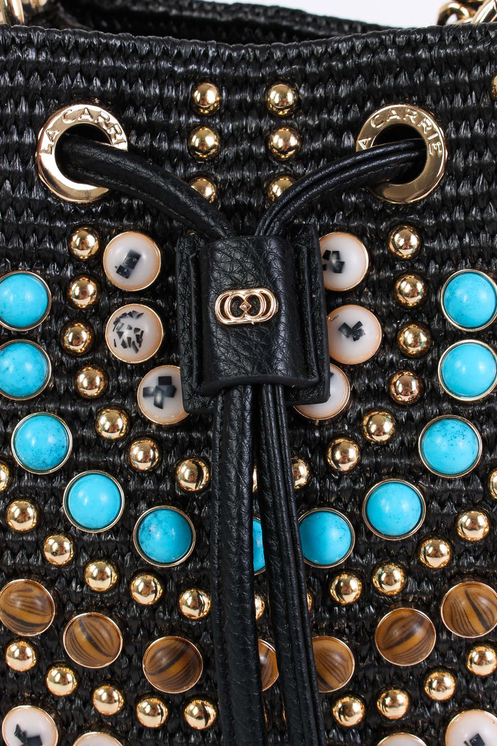 Secchiello Rafia Black-8