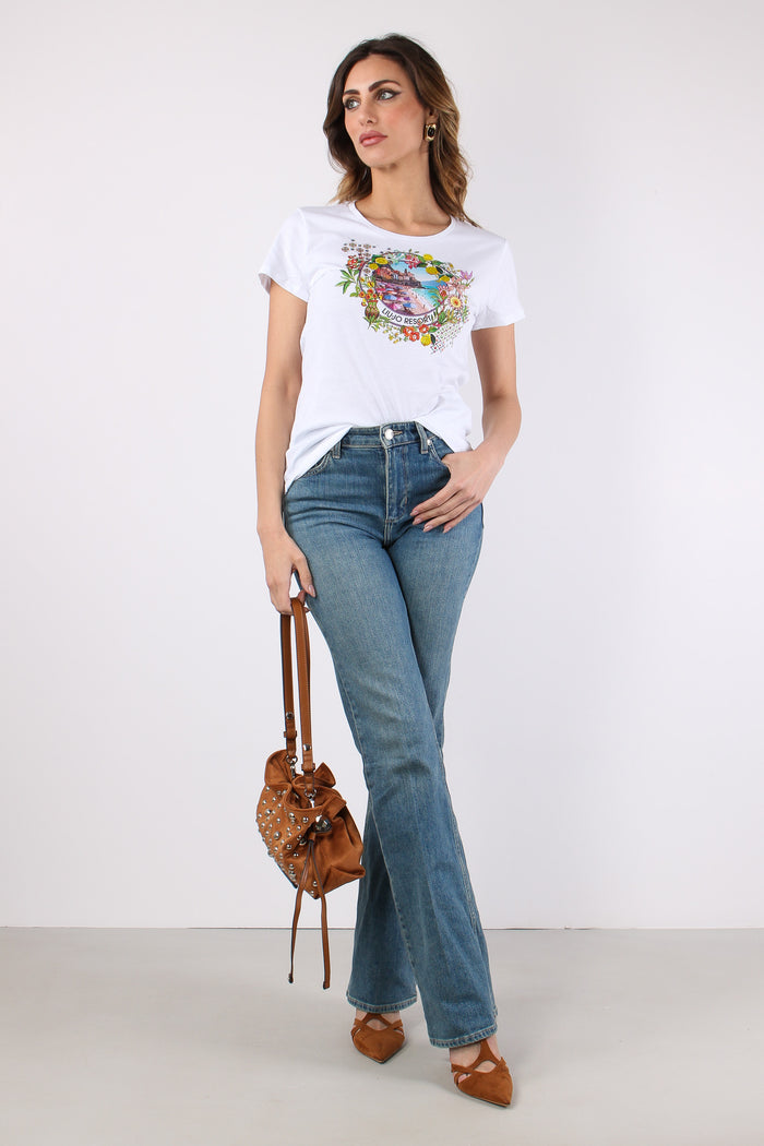 T-shirt Slim Fantasia Bianco/resort-2