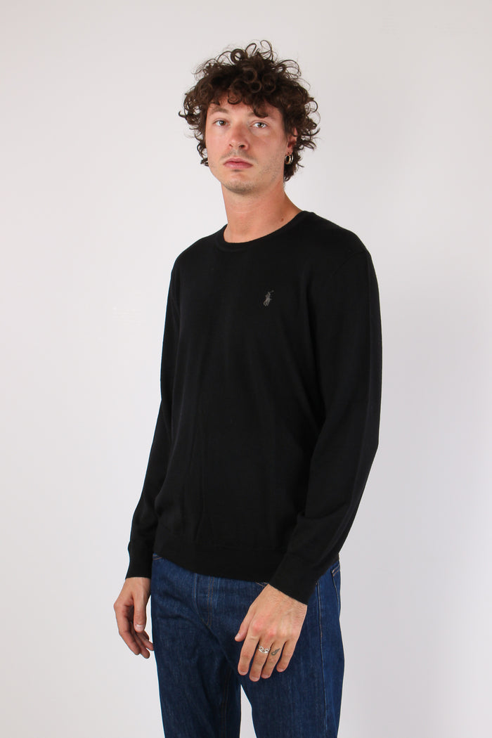 Maglia Girocollo Polsino Cosa Polo Black-3