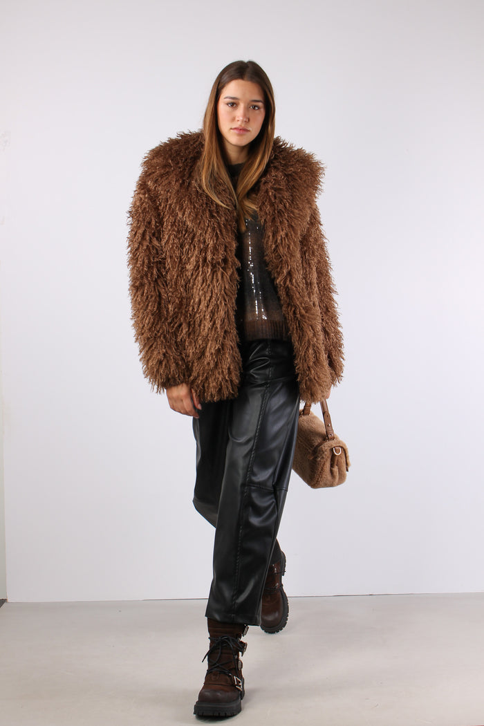 Ecopelliccia Mongolia Corta Brown-8