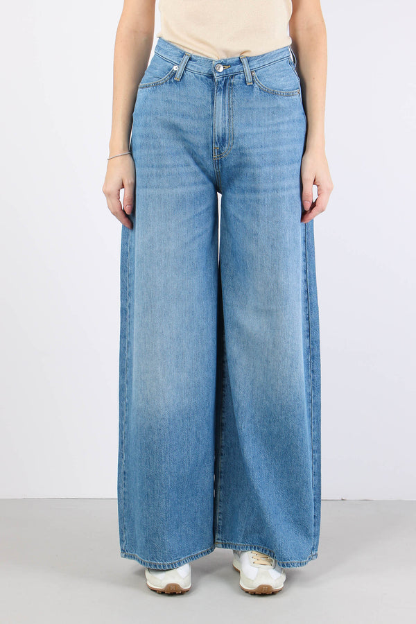 Denim Wide Misto Lino Denim Chiaro-2