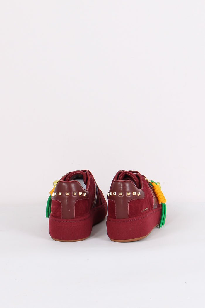 Sneakers Camoscio Borchie Prugna-3