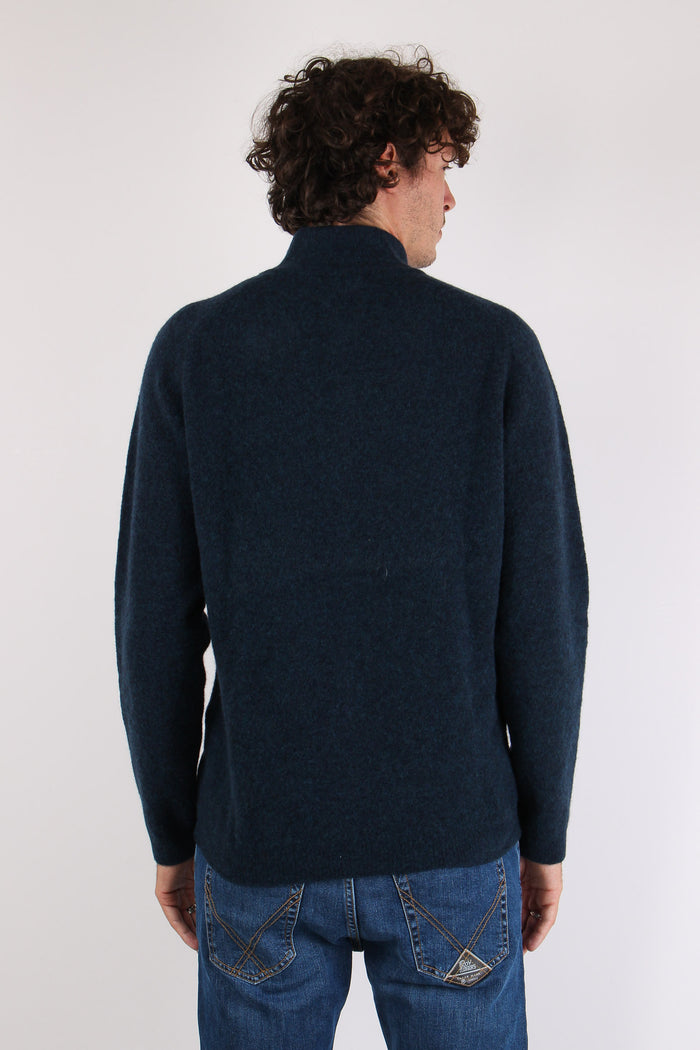 Full Zip Lana Merinos Blu-4