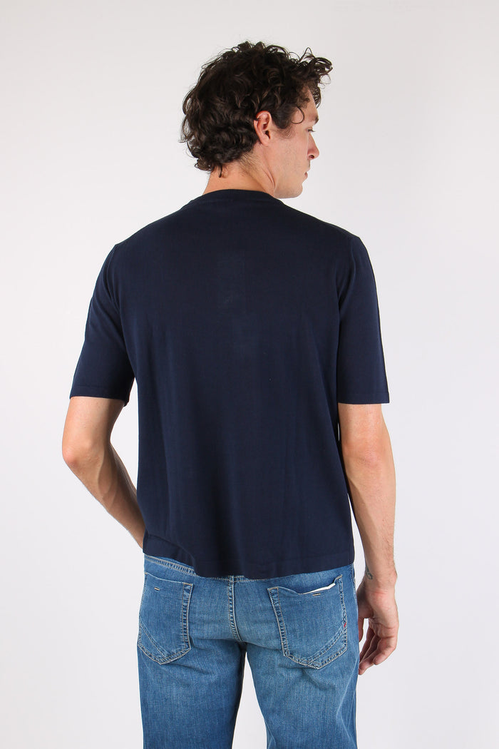 Maglia Girocollo M/m Cotone Navy-4