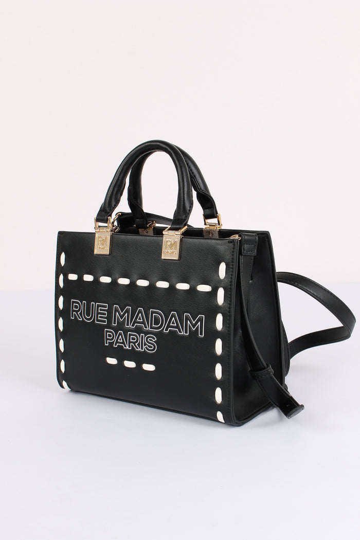 Shopping Mini Rigida Impunture Black-7