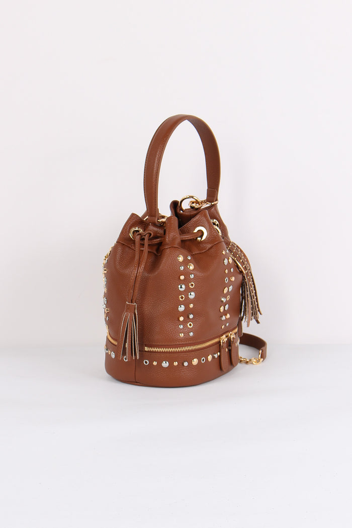 Secchiello Inserto Borchie Cuoio-6