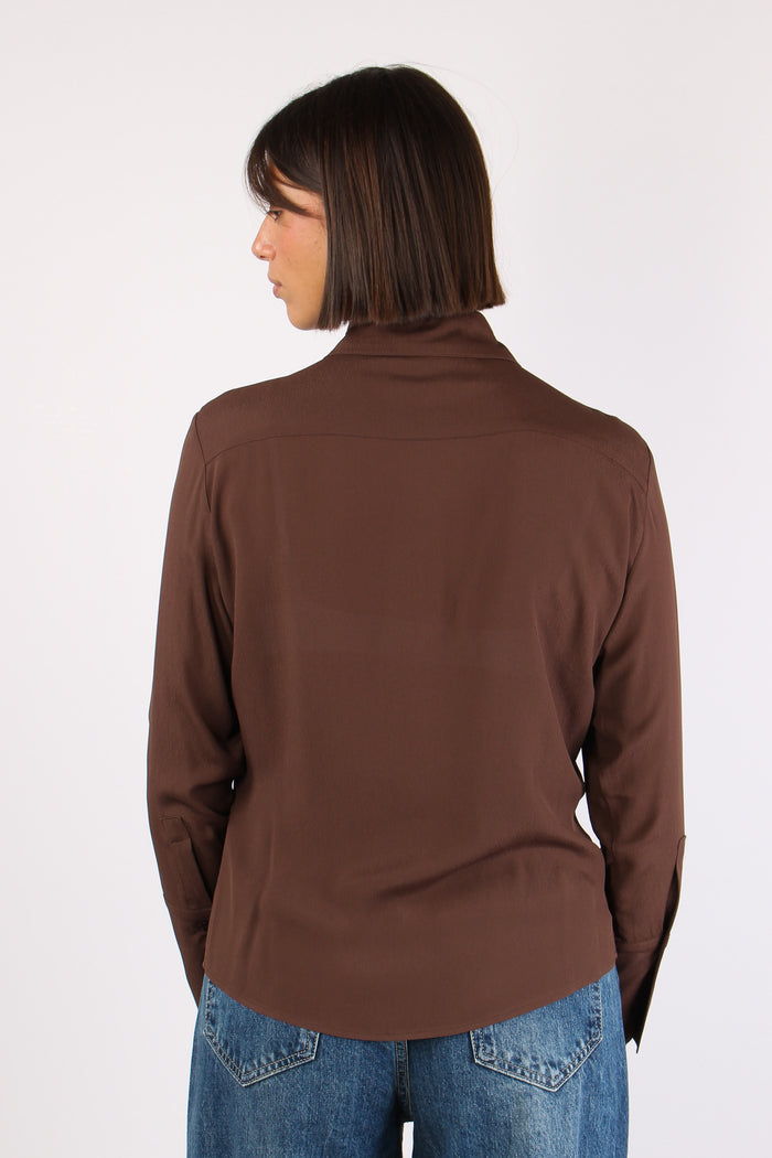 Camicia Viscosa Taschine Espresso-5