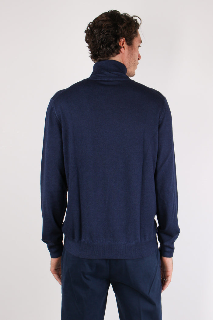 Dolcevita Lana Effetto Lavato Blu-4