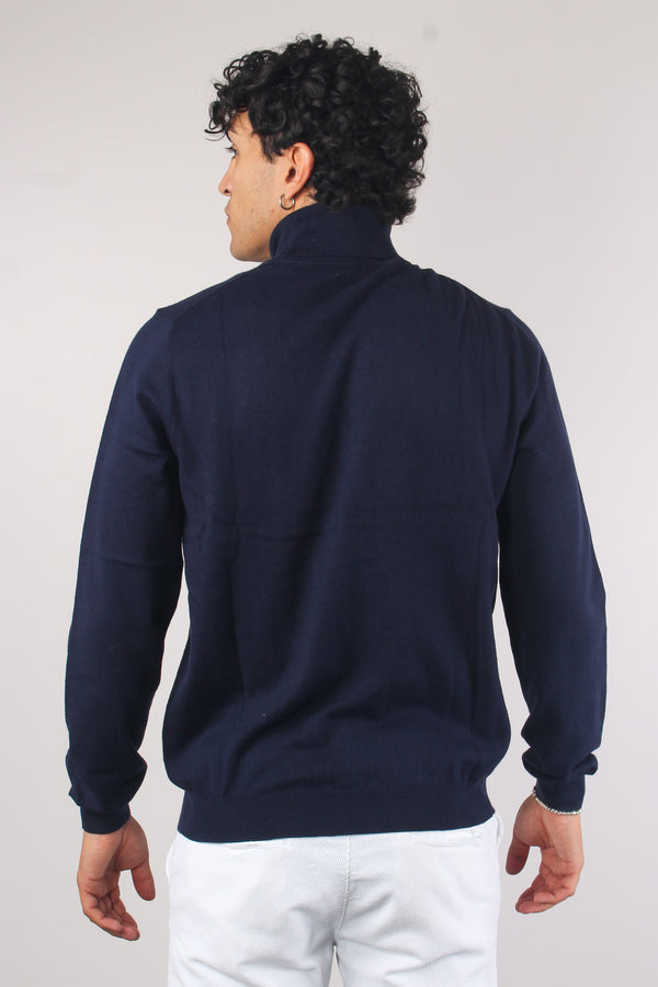 Maglia Collo Alto Basica Navy Blue-2