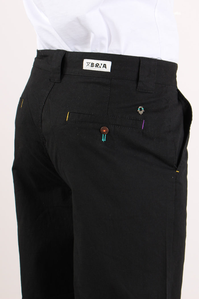 Pantalone Gamba Larga Nero-11