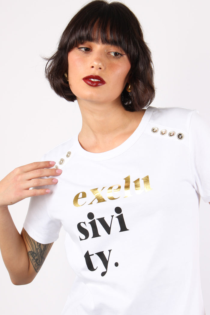 Rossana T-shirt Stampa White-6