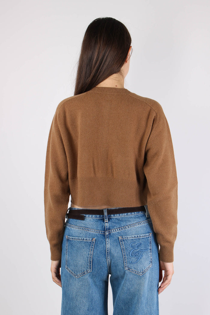 Cardigan Bottoni Daino-4
