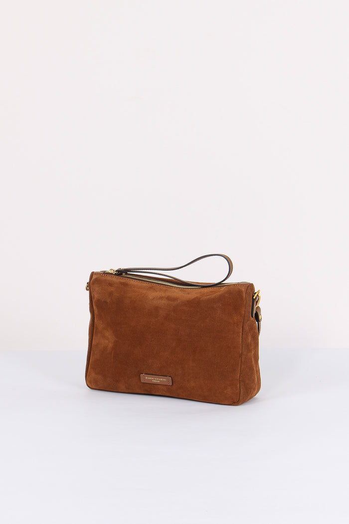 Nora Pouch Pochette Suede Cognac-2