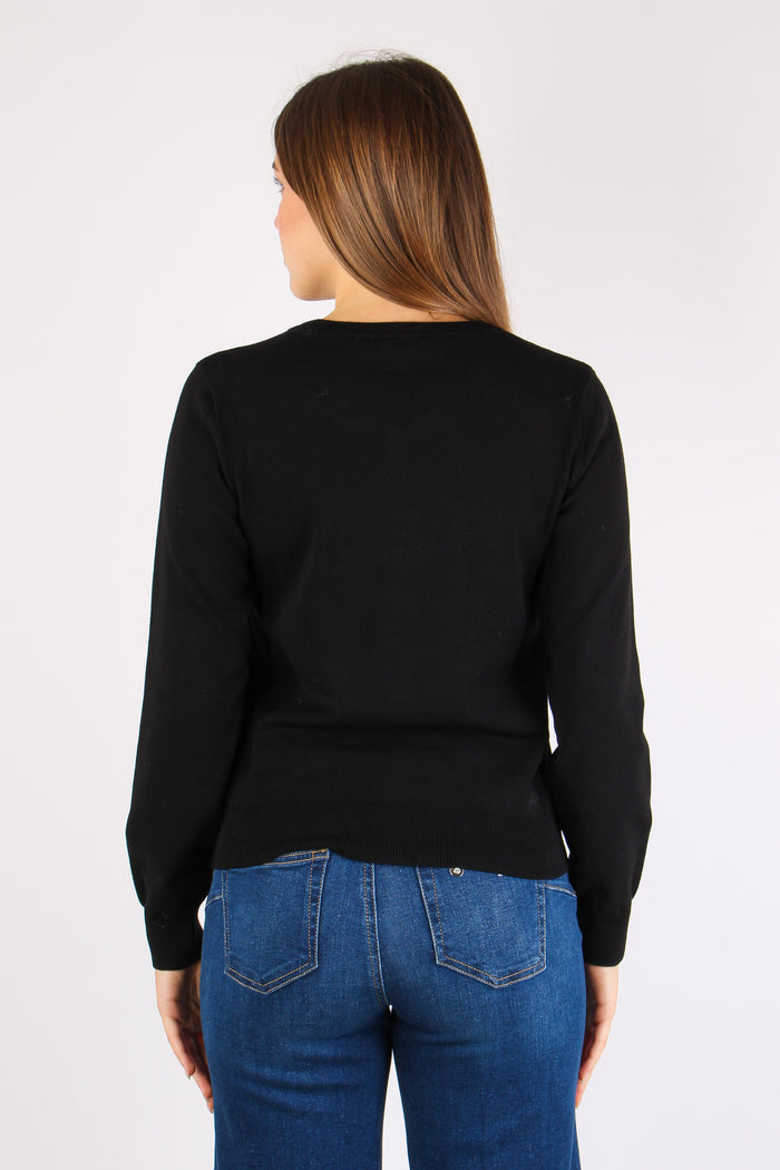 Maglia Logo Viscosa Nero-4