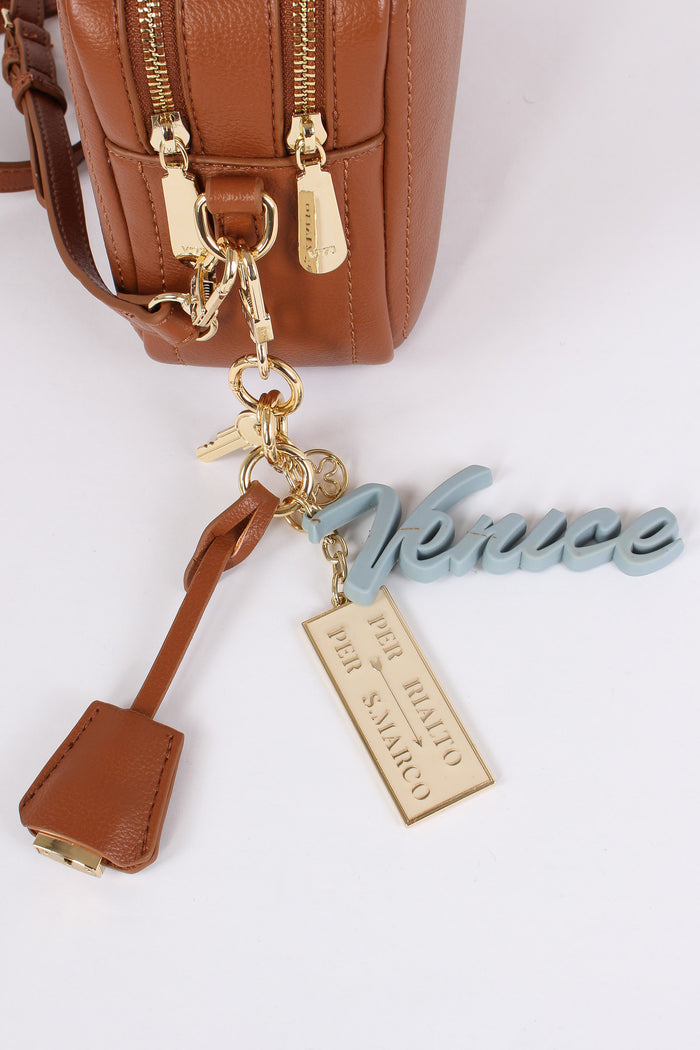 Penelope Tracolla Doppia Zip Cuoio-5