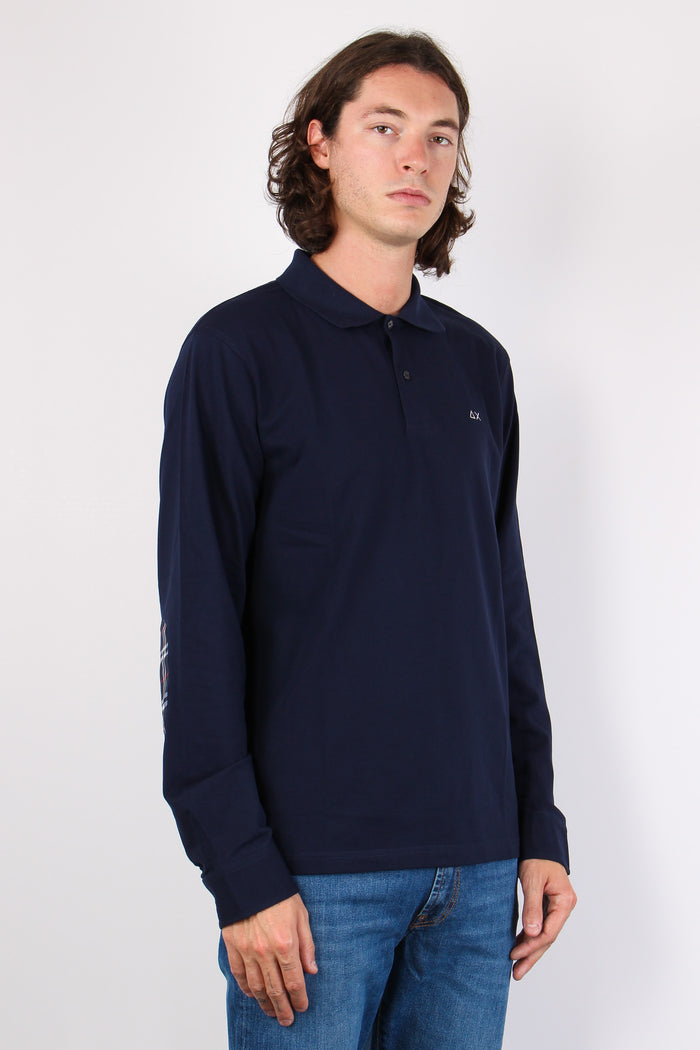 Polo Toppe Contrasto Navy Blue-4